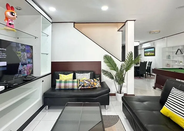 Miq Hk16 - 3br Huai Khwang Mrt With Pool Table Near Jodd Fair * Bangkok