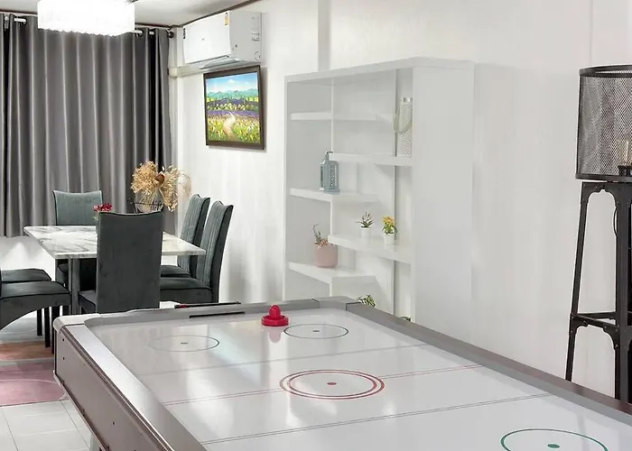 Miq Hk16 - 3br Huai Khwang Mrt With Pool Table Near Jodd Fair Villa *